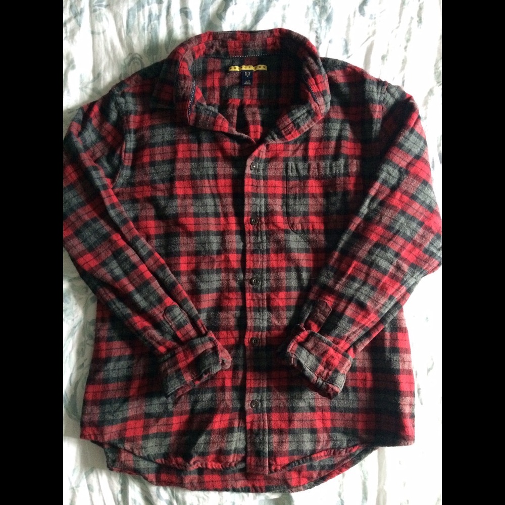 Men's Red Button Up Flannel